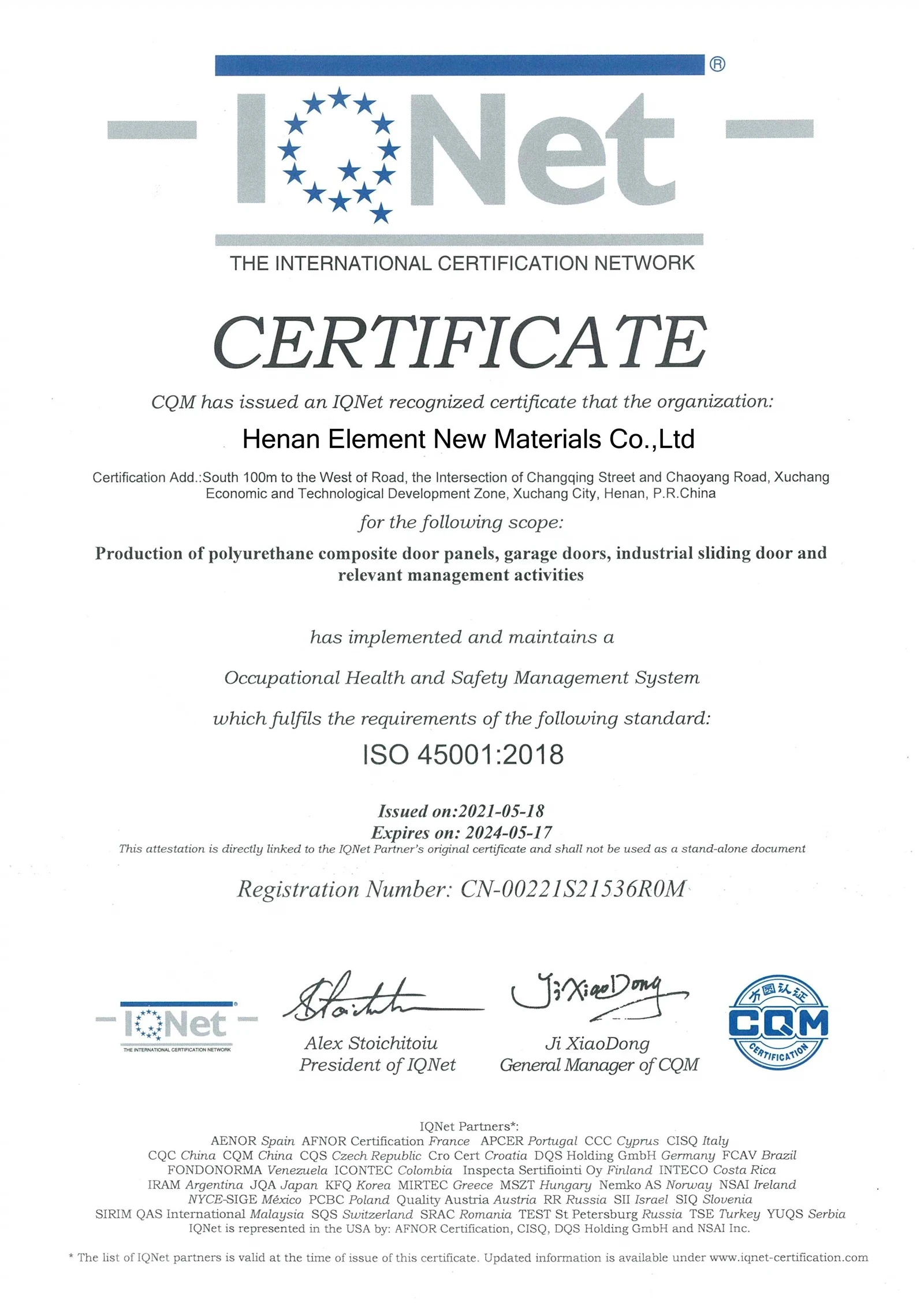 ISO 45001 2018